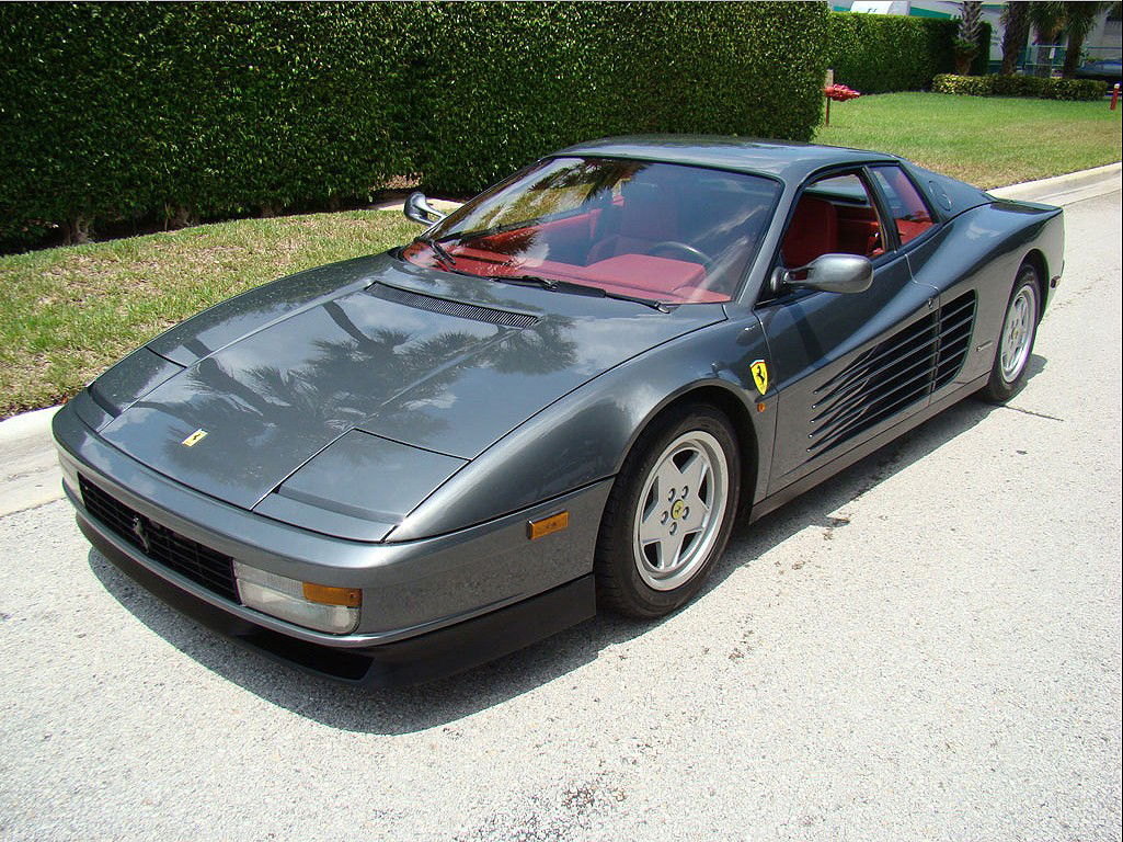 1991 Grey Ferrari Testarossa Red Leather 69K Miles V12